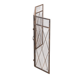 Triple-Fold Iron Fireplace Screen Antique Copper Powder Coated – 127x13x81cm