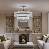 Acrylic Adjustable Colour Temperature Fan Light with Remote & Timer Control