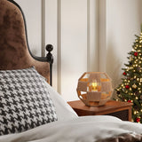 Handwoven Jute Globe Table Lamp - Eco-friendly Spherical Bedside Desk Lighting