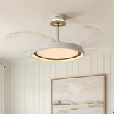 48 inch reversible ceiling fan with LED light with dimensions shown for installation
