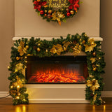 Christmas Decorative Garland - 2.7m Mixed Pine Needle Rattan