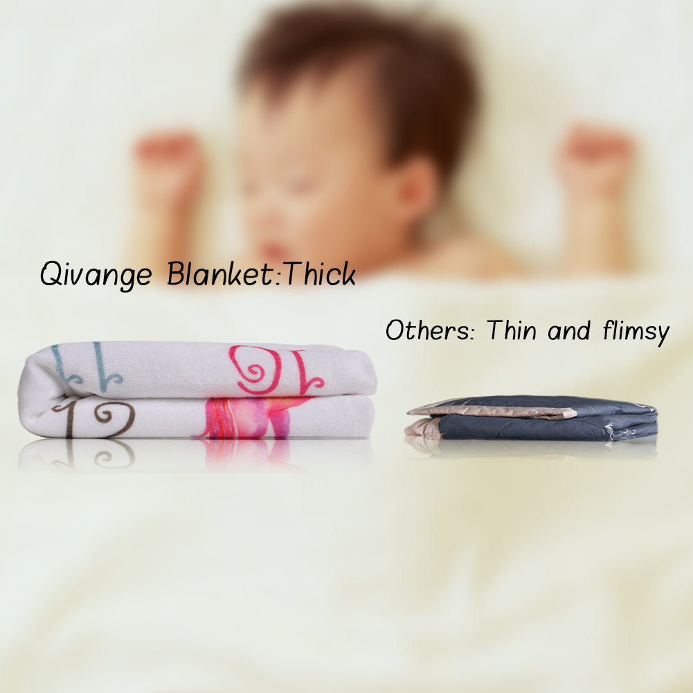 Unicorn Baby Background Photography Blanket Milestone Prop Blanket
