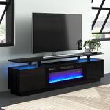 70 Inch LED TV Stand with Fireplace Electric