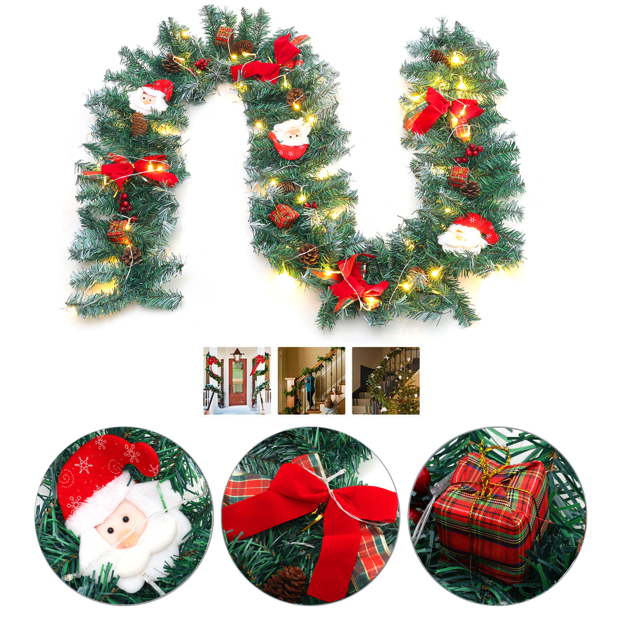 Christmas Decorative Garland - 2.7m