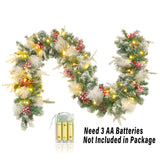 Christmas Decorative Garland - 2.7m Mixed Pine Needle Rattan