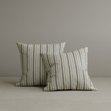 Square Exclusive Design Cushion in Light Blue Striped Cotton Linen, 45*45CM