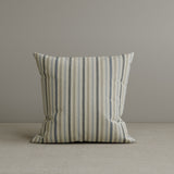 Square Exclusive Design Cushion in Light Blue Striped Cotton Linen, 45*45CM