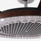 48 inch reversible ceiling fan with LED light with a compact motor and blade detail