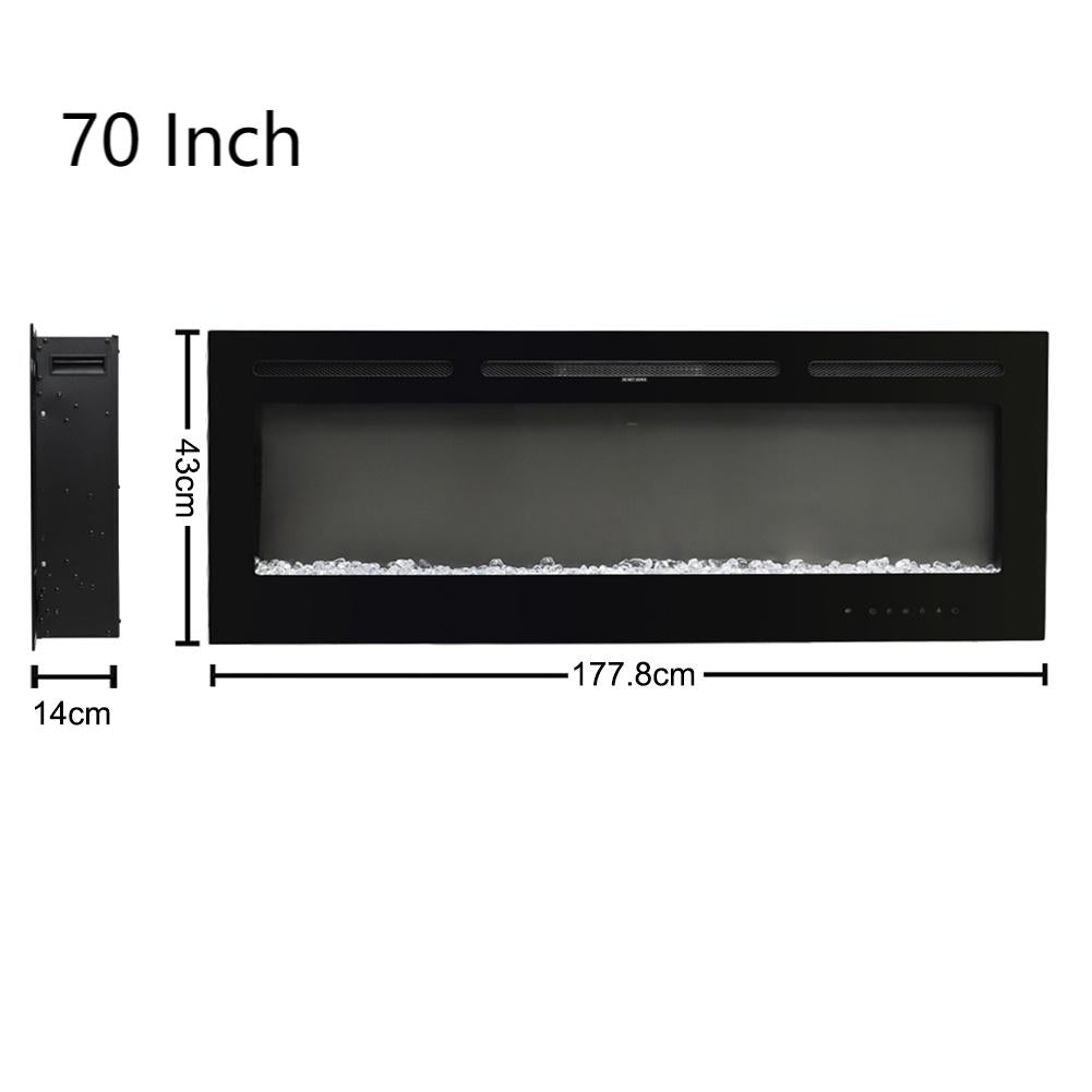 40-80 Inch Remote-Controlled LED Wall Mounted Electric Fireplace