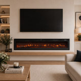 Media Wall Fireplace | 3-in-1 Electric Fireplace Insert with Realistic LED Flames