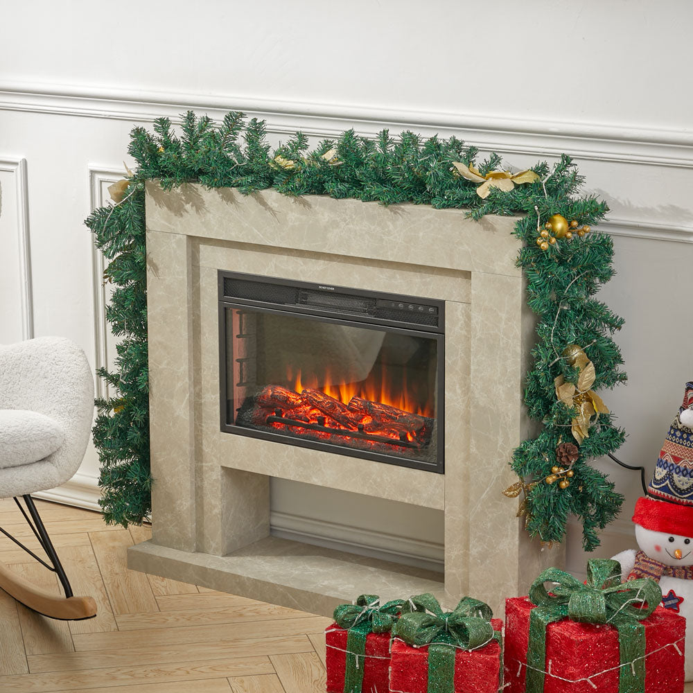 Christmas Decorative Garland - 2.7m Mixed Pine Needle Rattan
