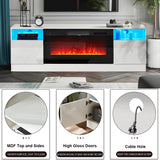 Modern Large TV Unit with Fireplace and Storage