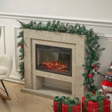 Christmas Decorative Garland - 2.7m Mixed Pine Needle Rattan