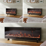 33/46/58inch WiFi Electric Fireplace with LED Display & Realistic Flame Effect