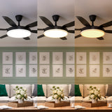 Black 57inch LED Ceiling Fan with Remote, Quiet DC Motor