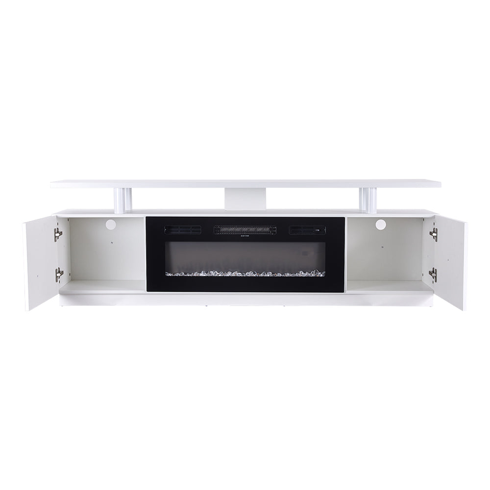 70 Inch LED TV Stand with Fireplace Electric