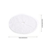 Luxurious Faux Fur Christmas Tree Skirt – 122cm Round White Decoration