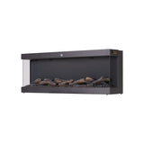 42/48/56/72inch 3-Sided Black/White Electric Fireplace with Remote Control, WiFi Function, Adjustable LED Flames and Heating Modes
