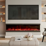 50/60/70/80inch 3-sided Electric Fireplace with Adjustable Color, Temperature and Timing, Controlled by APP