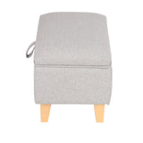 Linen Upholstered Storage Bench