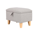 Linen Upholstered Storage Bench