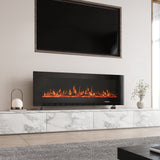 Deluxe Modern Electric Fireplace Insert with 9 Flame Colours