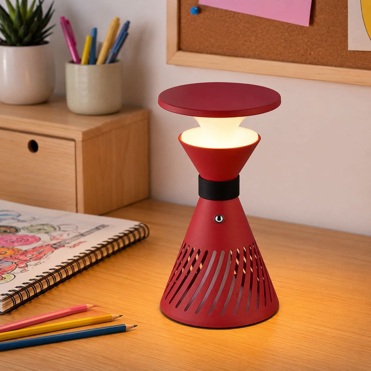 Retro Funnel Ambient Table Lamp Portable Dimmable Cordless LED Light
