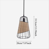 Rustic Iron Woven Rattan Pendant Light for Dining Room, Reading Corner & Bedroom