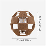 Handwoven Jute Globe Table Lamp - Eco-friendly Spherical Bedside Desk Lighting