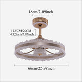 Modern Gold Halo Ceiling Fan Light with Remote, 6 Speeds & 3 Colour Temperatures