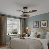 36 inch reversible ceiling fan with LED light in a neutral lounge setting