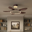 48 inch reversible ceiling fan with LED light installed in a living room