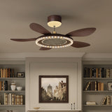 48 inch reversible ceiling fan with LED light installed in a living room