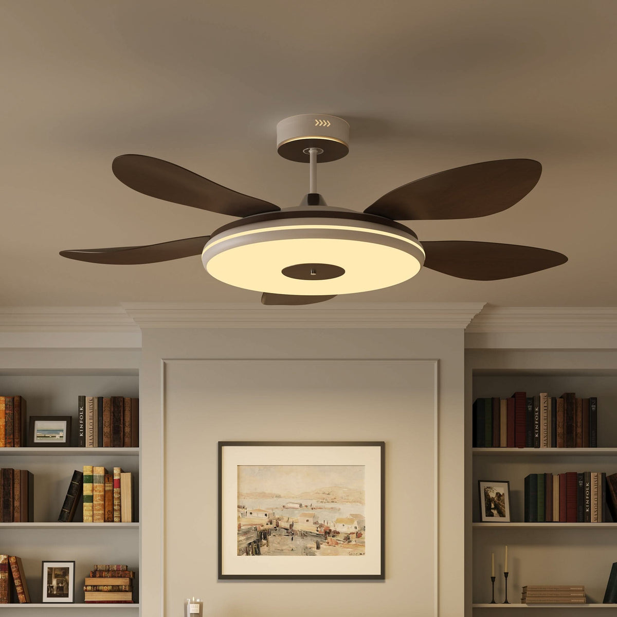 48 Inch Ceiling Fan Bright LED Timer Remote