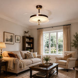 36 inch reversible ceiling fan with LED light shown as a clean product view