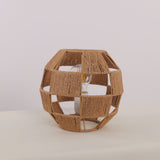 Handwoven Jute Globe Table Lamp - Eco-friendly Spherical Bedside Desk Lighting