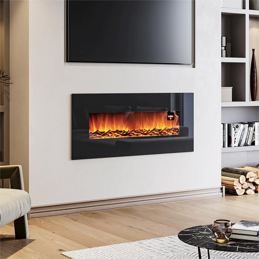 50 Inch Wall Mounted Electric Fireplace with Remote