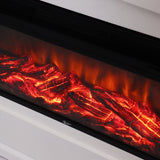 48 Inch Freestanding Electric Fireplace Suite with Wooden Mantel
