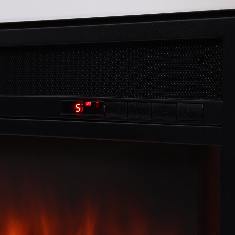 48 Inch Freestanding Electric Fireplace Suite with Wooden Mantel