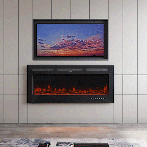 40 50 60 70 80inch Remote Controlled LED Wall Mounted Electric Fireplace