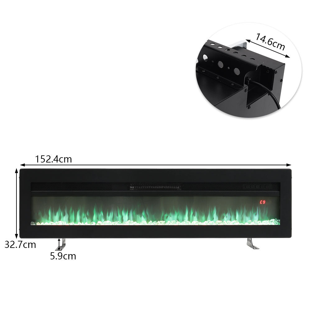 Livingroom Linear Wall Mounted Electric Fireplace with LED Flames