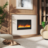 2000w Media Wall Fireplace with Realistic LED Flames