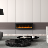 40"/50"/60" LED Flame Wall-Mounted Electric Fireplace with Remote