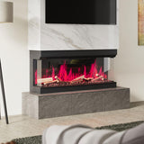 Wifi-Enabled 3-Sided Built-in Electric Fireplace with Crackling Sound