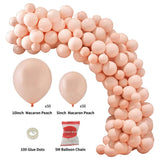100pcs Wedding Macaron Monochrome Balloon Chain Set-Pink Living and Home 
