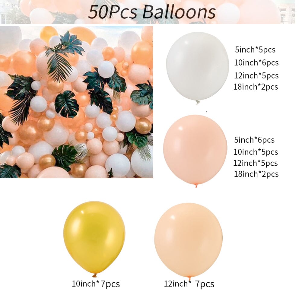 50pcs Wedding Birthday Background Wall Scene Decoration Balloon Combination Set 4 Living and Home 