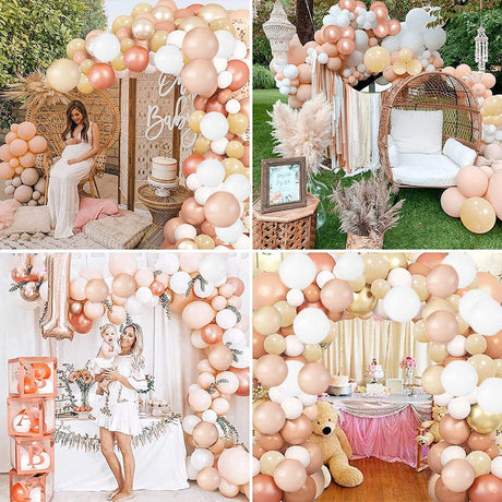 50pcs Wedding Birthday Background Wall Scene Decoration Balloon Combination Set 4 Living and Home 