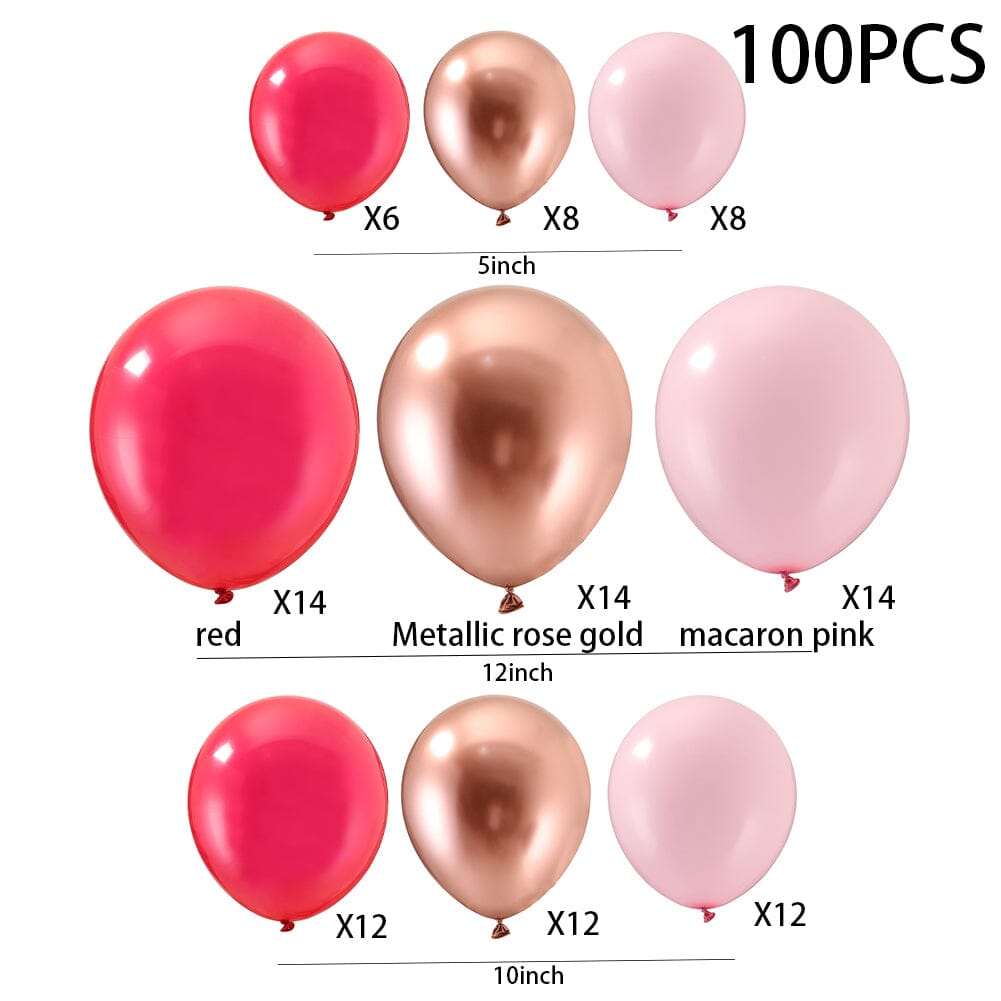 100pcs Wedding Birthday Background Wall Scene Decoration Balloon Combination Set 3 Living and Home 