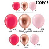 100pcs Wedding Birthday Background Wall Scene Decoration Balloon Combination Set 3 Living and Home 