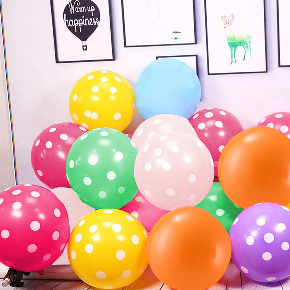 60pcs Wedding and Birthday Decoration Polka Dot Balloon Set 1 Living and Home 